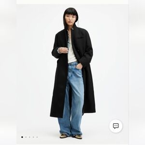 Allsaints Wool Blend Maxi Lenght Coat